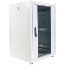 Шкаф коммутационный ЦМО ШТК-Э-18.6.6-13АА напольный, стеклянная передняя дверь, 18U, 598x920x600 мм