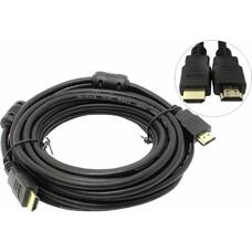 Кабель соединительный аудио-видео PREMIER 5-813, HDMI (m) - HDMI (m) , ver 1.4, 15м, GOLD, ф/фильтр, черный [5-813 15.0]