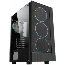 Корпус ATX Formula F-33RGB, Midi-Tower, без БП, черный