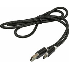 Кабель Redline USB Type-C (m) - USB (m), 1м, 2A, черный [ут000012585]