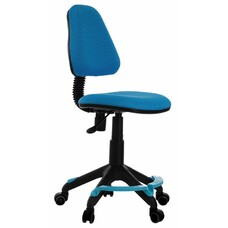 Кресло детское Бюрократ KD-4-F, на колесиках, ткань, голубой [kd-4-f/tw-55]