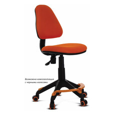 Кресло детское Бюрократ KD-4-F, на колесиках, ткань, оранжевый [kd-4-f/tw-96-1]