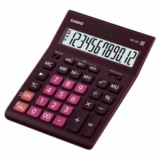Калькулятор CASIO GR-12C-WR, 12-разрядный, бордовый