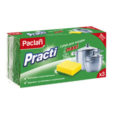 Губка Paclan Practi Maxi поролон (упак.:3шт) желтый (409121)