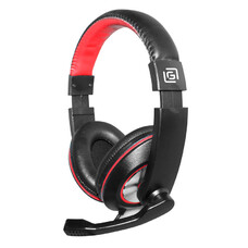 Гарнитура игровая Oklick HS-L390G DRAGON, для компьютера, мониторные, черный / красный [1100413]