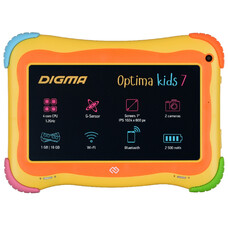 Детский планшет DIGMA Optima Kids 7, 1GB, 16GB, Android 8.1 разноцветный [ts7203rw2]