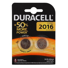 CR2016 Батарейка DURACELL DL/CR2016, 2 шт.