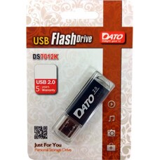Флешка USB DATO DS7012 16ГБ, USB2.0, черный [ds7012k-16g]