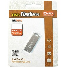 Флешка USB DATO DS7016 16Гб, USB2.0, серебристый [ds7016-16g]