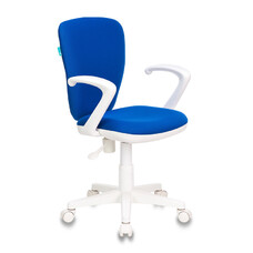 Кресло детское Бюрократ KD-W10AXSN, на колесиках, ткань, синий [kd-w10axsn/26-21]