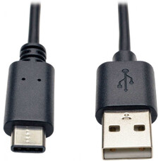 Кабель Tripp Lite U038-003, USB Type-C (m) - USB (m), 0.9м, черный