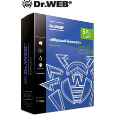 Антивирус Dr.Web Web Малый бизнес 5 ПК + 1 сервер 1 год Новая лицензия Box [bbz-*c-12m-5-a3]