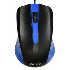 Мышь Acer OMW011, оптическая, проводная, USB, черный и синий [zl.mceee.002]