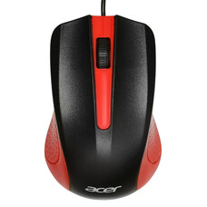 Мышь Acer OMW012, оптическая, проводная, USB, черный и красный [zl.mceee.003]