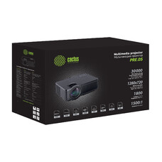 Проектор Cactus CS-PRE.05B.WXGA-A, черный, Wi-Fi