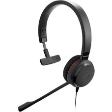 Гарнитура JABRA EVOLVE 30 II MS Mono, для контактных центров, накладные, черный / красный [5393-823-309]