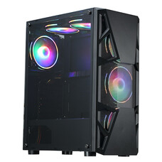 Корпус ATX Formula CL-3303B RGB, Midi-Tower, без БП, черный