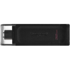 Флешка USB (Type-C) Kingston DataTraveler 70 DT70/64GB 64ГБ, USB3.2, черный