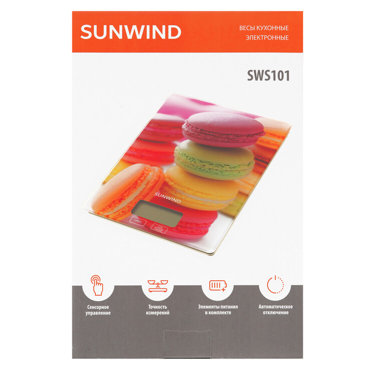 Весы кухонные sunwind sws101 рисунок печенье