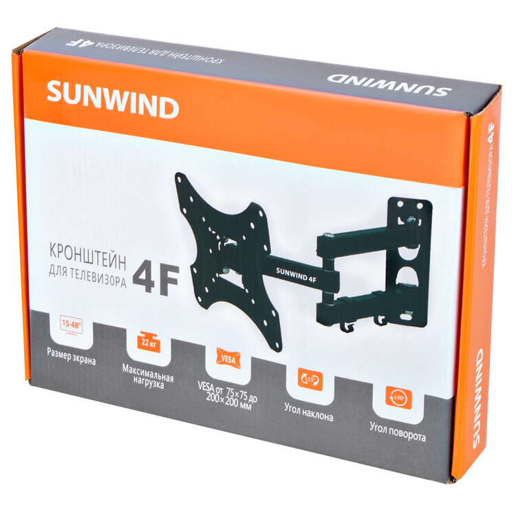 Sunwind телевизор 43. Кронштейн для телевизора Sunwind 4f, 15-32. Кронштейн для телевизора Sunwind 4f. Кронштейн Sunwind 2ts 15-48 настенный наклон. Кронштейн для телевизора Sunwind 4fs 20-48.