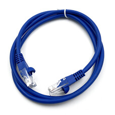 Патч-корд Buro литой (molded), UTP, cat.5E, 1м, 4 пары, 26AWG, алюминий омедненный, 1 шт, голубой