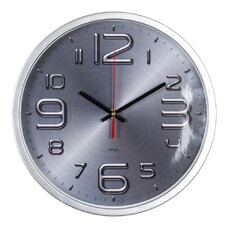 Настенные часы Бюрократ WALLC-R82P, аналоговые, серебристый