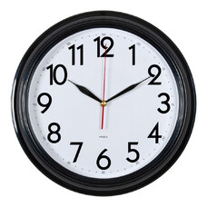 Настенные часы Бюрократ WALLC-R86P, аналоговые, черный