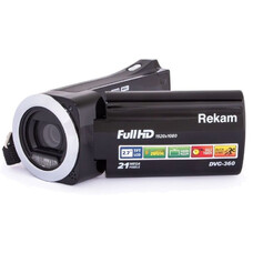 Видеокамера REKAM DVC-360, черный, Flash [2504000004]