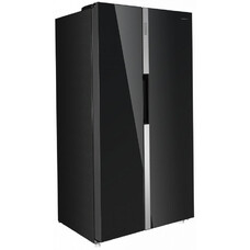 Холодильник двухкамерный MAUNFELD MFF177NFB No Frost, Side by Side, инверторный черный