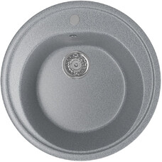 Кухонная мойка MIXLINE ML-GM11, искусственный камень, 50.5см х 50.5см, темно-серый [525071]