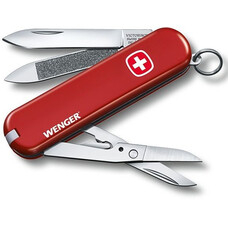 Складной нож Victorinox Wenger, функций: 7, 65мм, красный , коробка картонная [0.6423.91]