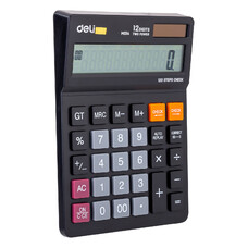 Калькулятор DELI EM01420, 12-разрядный, черный