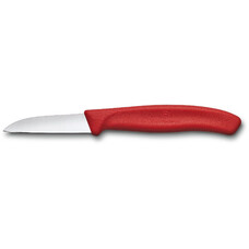 Нож кухонный Victorinox Swiss Classic, разделочный, 60мм, заточка прямая, стальной, красный [6.7301]