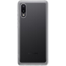 Чехол (клип-кейс) SAMSUNG Soft Clear Cover, для Samsung Galaxy A02, прозрачный [ef-qa022ttegru]