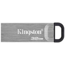Флешка USB Kingston DataTraveler Kyson 32ГБ, USB3.1, серебристый и черный [dtkn/32gb]