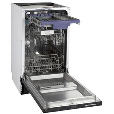 Встраиваемая посудомоечная машина Krona Kaskata 45, узкая, ширина 44.9см, полновстраиваемая, загрузка 10 комплектов