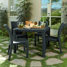 Садовый стол GREEN GLADE 17197992G, полипропилен, 95 х 95 х 74.5 см, графит