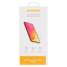 Защитное стекло для экрана DIGMA для Apple iPhone 12 mini прозрачная, 1 шт [dgg1ap12ma]