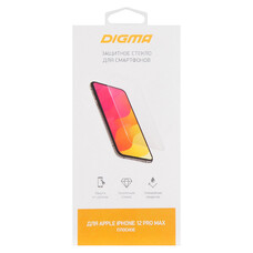 Защитное стекло для экрана DIGMA для Apple iPhone 12 Pro Max прозрачная, 1 шт [dgg1ap12pm]