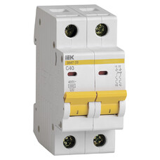 Выключатель автоматический IEK MVA20-2-040-C 40A тип C 4.5kA 2П 400В 2мод белый (упак.:1шт)