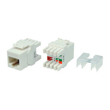 Модуль Hyperline (KJ8-8P8C-C5E-180-WH) информ. KeystoneRJ45 кат.5E UTP бел. (упак.:1шт)