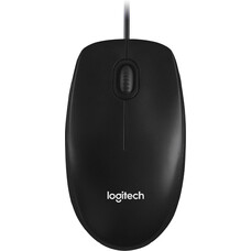 Мышь Logitech M100, оптическая, проводная, USB, черный [910-006652/910-006765]