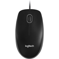 Мышь Logitech B100 for business, оптическая, проводная, USB, черный [910-003357/910-006605]