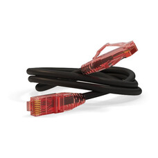 Патч-корд Hyperline PC-LPM-UTP-RJ45-RJ45-C5e-0.15M-LSZH-BK PC-LPM-UTP-RJ45-RJ45-C5E-0.15M UTP RJ-45 вил.-вилка RJ-45 кат.5E 0.15м черный LSZH (уп.:1шт) 24AWG