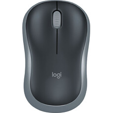 Мышь Logitech M185, оптическая, беспроводная, USB, серый и черный [910-002235]