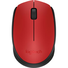 Мышь Logitech M171, оптическая, беспроводная, USB, красный и черный [910-004641]