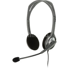 Наушники с микрофоном Logitech H110 темно-серый 1.8м накладные оголовье (981-000472)