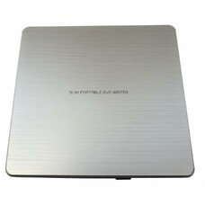 Оптический привод DVD-RW LG GP60NS60, внешний, USB, серебристый + черный, Ret