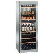 Винный шкаф однокамерный Liebherr WTpes 5972 вместимость: 155 бутылок, инверторный серебристый