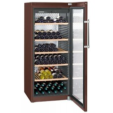Винный шкаф однокамерный Liebherr WKT 4552 вместимость: 201 бутылок, коричневый